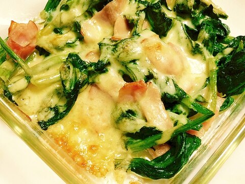トースターで簡単 ほうれん草のチーズ焼き レシピ 作り方 By Kuro豆sen米 楽天レシピ